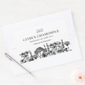 ヴィンテージ植物性蝋燭または浴製品ラベル 長方形シール (封筒)