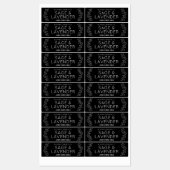 ヴィンテージ植物性黒・白の薄い製品ラベル ラベル (シート)