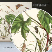 ヴィンテージ植物昆虫図 タイル