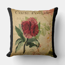 ヴィンテージ植物枕 – シャクナゲ クッション