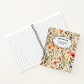 ヴィンテージ植物構図ノート ノートブック (内部)