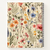 ヴィンテージ植物構図ノート ノートブック (裏面)