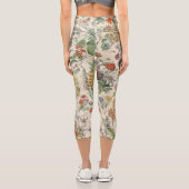 ヴィンテージ植物模様 カプリレギンス (裏面)