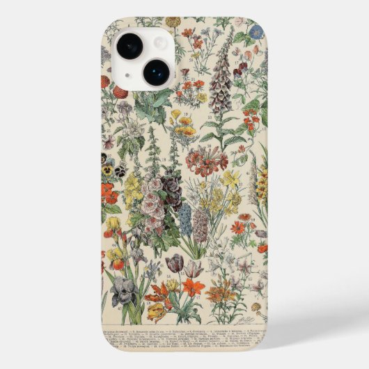 ヴィンテージ植物模様 Case-Mate iPhoneケース (裏面)