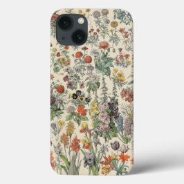 ヴィンテージ植物模様 iPhone 13ケース