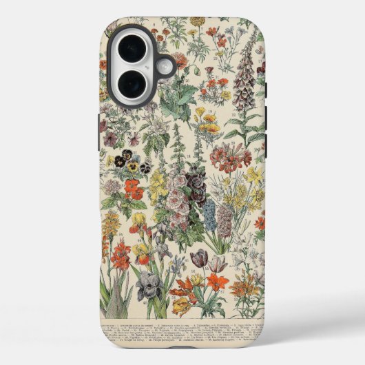 ヴィンテージ植物模様 Case-Mate iPhoneケース (裏面)