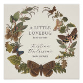 ヴィンテージ植物樹林赤ちゃんシャワーウェルカム ポスター (正面)