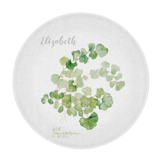 ヴィンテージ植物水絵画色 カッティングボード (正面)
