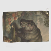 ヴィンテージ植物海馬 ゴルフタオル (横)