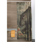 ヴィンテージ植物海馬 シャワーカーテン