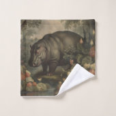 ヴィンテージ植物海馬 バスタオルセット (ウォッシュタオル)