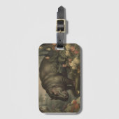 ヴィンテージ植物海馬 ラゲッジタグ (正面縦)