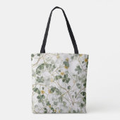 ヴィンテージ植物画のクローバー草原水彩 トートバッグ (裏面)