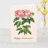 ヴィンテージ植物画の山シャクナゲの花 カード (黄色い花)