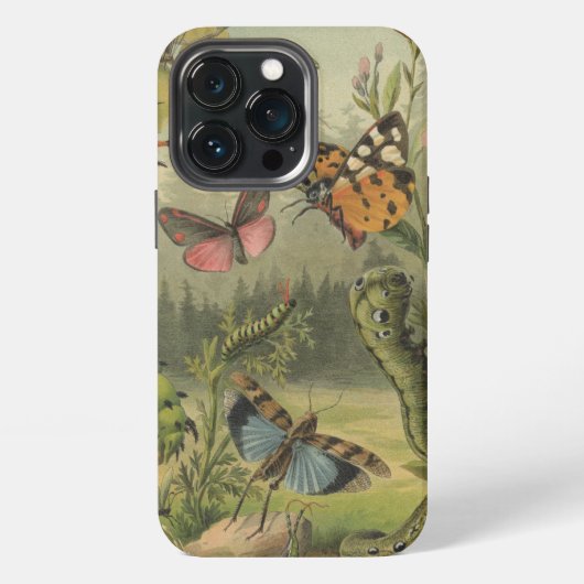 ヴィンテージ植物画の昆虫 Case-Mate iPhoneケース iPhone 13 Proケース (裏面)