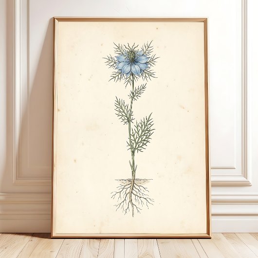 ヴィンテージ植物画キャンバスアート ポスター