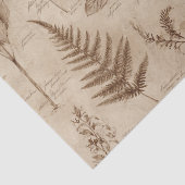 ヴィンテージ植物画フラワーパターン (7) 薄葉紙 (詳細)