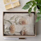 ヴィンテージ植物画フラワーパターン (8) 薄葉紙 (ギフト)