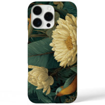 ヴィンテージ植物画フラワーiPhoneケース | エレガント