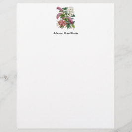 ヴィンテージ植物画ページ レターヘッド