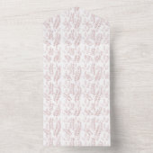 ヴィンテージ植物画 - エレガントな花の芸術 オールインワン招待状 (内側)