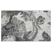 ヴィンテージ植物白黒#5フローラツール ファブリック (ファットクウォーター)