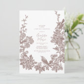 ヴィンテージ植物第一聖体招待状 招待状 (スタンド正面)