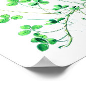 ヴィンテージ植物紙ポスター – クローバー ポスター (角)