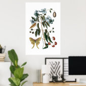 ヴィンテージ植物紙ポスター ポスター (ホームオフィス)