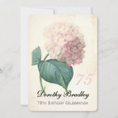 ヴィンテージ植物紫陽花75th誕生日パーティーFC 招待状 (正面)