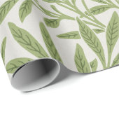 ヴィンテージ植物緑 ラッピングペーパー (ロールコーナー)