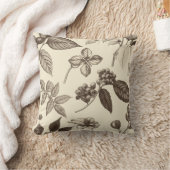 ヴィンテージ植物線芸術枕 クッション (ブランケット)