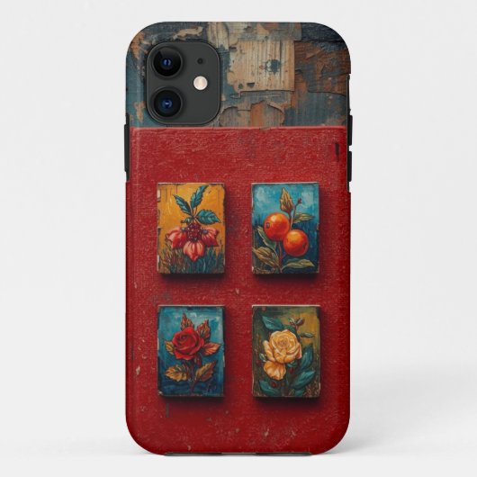 ヴィンテージ植物美術機動機場 Case-Mate iPhoneケース (裏面)