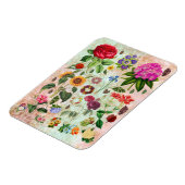 ヴィンテージ植物花イラストレーション自然 マグネット (左側)