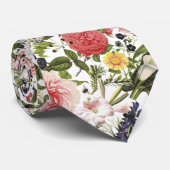 ヴィンテージ植物花ガーデナーフローリスト ネクタイ (ロール)