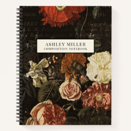 ヴィンテージ植物花パーソナライズされた ノートブック