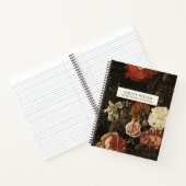 ヴィンテージ植物花パーソナライズされた ノートブック (内部)