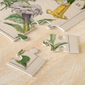 ヴィンテージ植物花ポスター ジグソーパズル (側面)