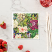 ヴィンテージ植物花柄 スタンダードカクテルナプキン (インサイチュ)