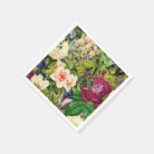 ヴィンテージ植物花柄 スタンダードカクテルナプキン (角)