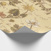 ヴィンテージ植物花柄 ラッピングペーパー (角)