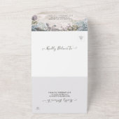 ヴィンテージ植物花素朴木婚式RSVP オールインワン招待状 (外側)