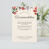 ヴィンテージ植物花結婚の宿泊施設 エンクロージャーカード (スタンド正面)