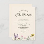 ヴィンテージ植物花結婚の詳細情報 エンクロージャーカード (正面/裏面)
