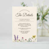 ヴィンテージ植物花結婚の詳細情報 エンクロージャーカード (スタンド正面)