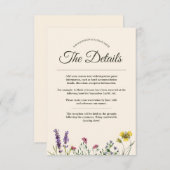 ヴィンテージ植物花結婚の詳細情報 エンクロージャーカード (正面/裏面)