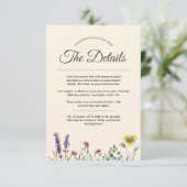 ヴィンテージ植物花結婚の詳細情報 エンクロージャーカード (スタンド正面)