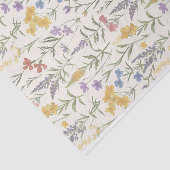 ヴィンテージ植物花茎スケッチ模様 薄葉紙 (詳細)