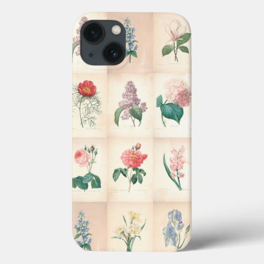 ヴィンテージ植物花iPadケース Case-Mate iPhoneケース (裏面)