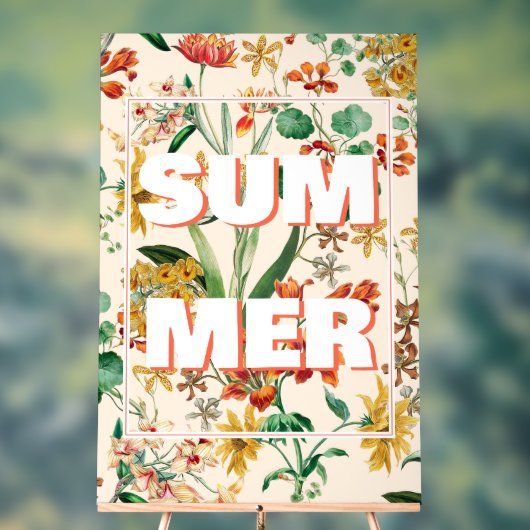 ヴィンテージ植物蘭 アクリルサイン (ニュートラル)